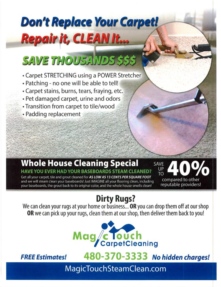 Specials Magic Touch Carpet Repair And Cleaning